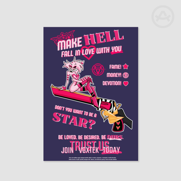 Make Hell Fall in Love With You - Angel Dust Recruitment Poster