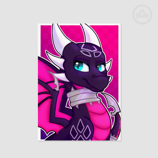 Cynder The Dragon A4 Print