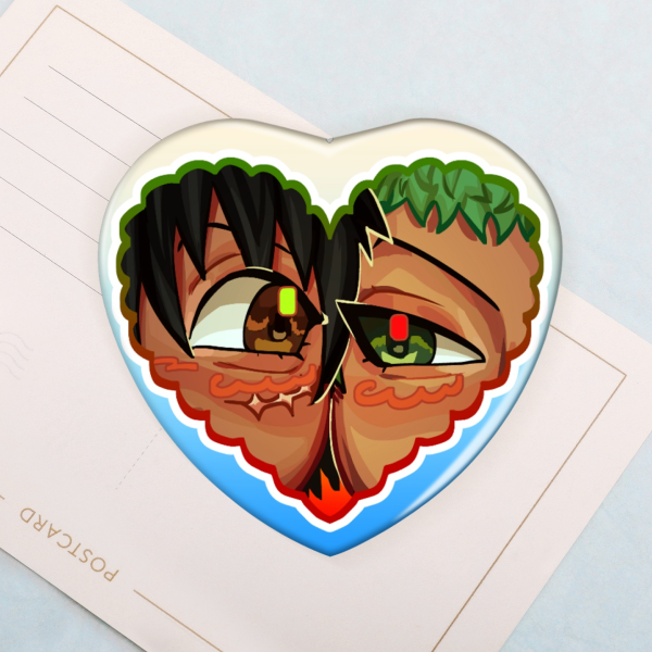 [OP] Zolu Heart Shape Holographic Badges