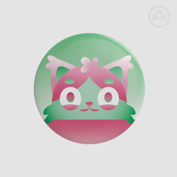 Rainbow Kitty Pin - Abrosexual Pride