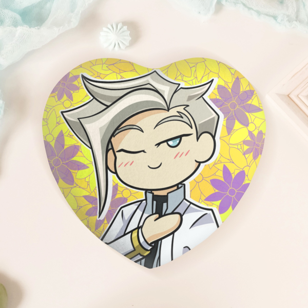 Tree Boy Heart Shape Plush Badge