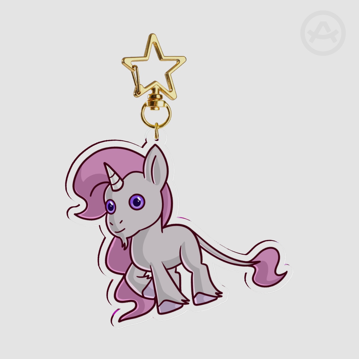 Cute Unicorn Acrylic Keychain