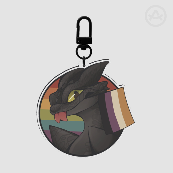 Toothless Nonbinary Pride Charm