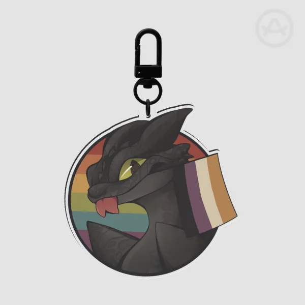 Toothless Nonbinary Pride Charm