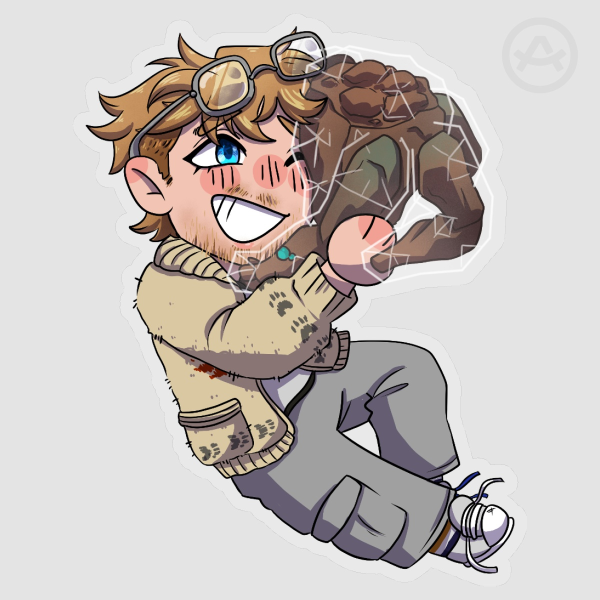 Grace and Rocky Clear Sticker