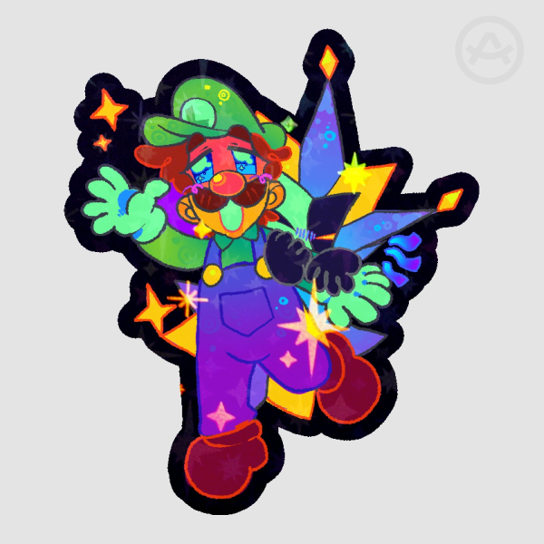 Luigi/Dimentio sticker