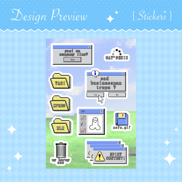 Yaoi Browser Stickers Sheet