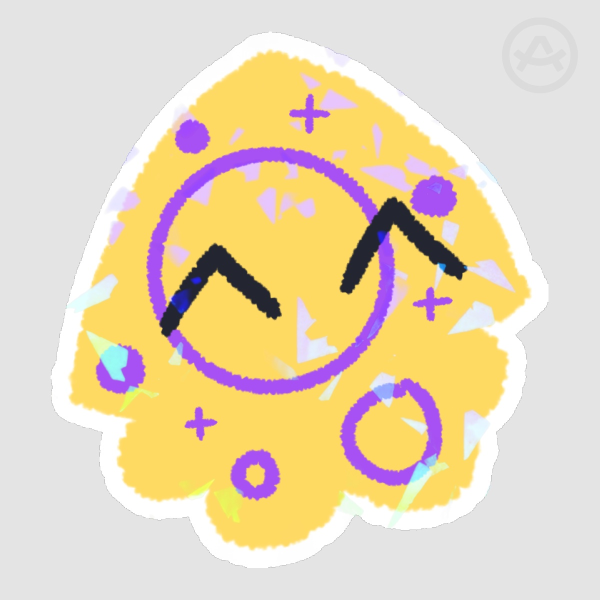 Pansies Squid Holographic Sticker