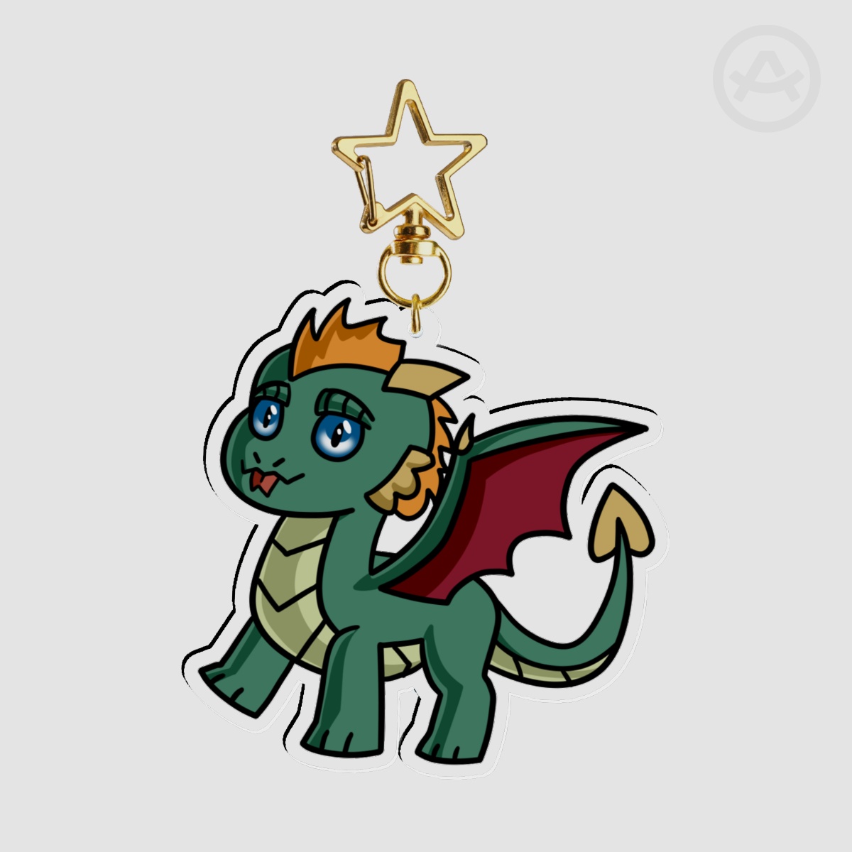 Cute Dragon Acrylic Keychain