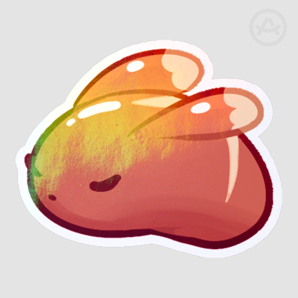 Bun Bunny Holographic Sticker