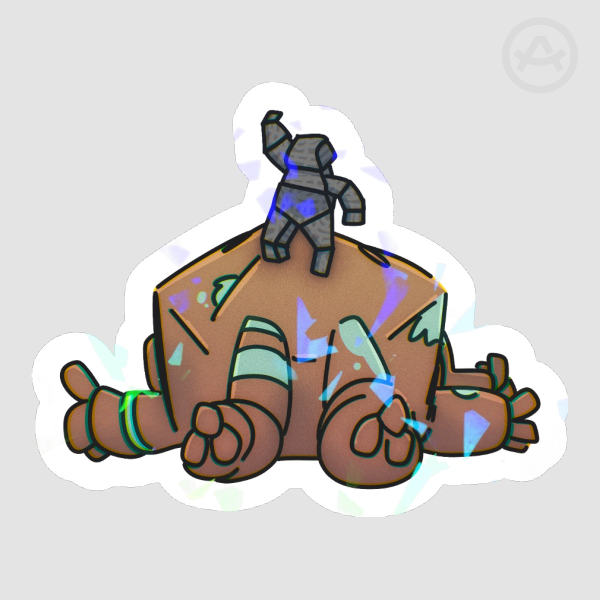 Rocky Sploot Sticker