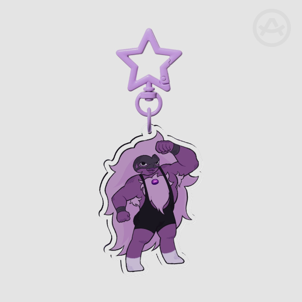 Purple Puma Keychain