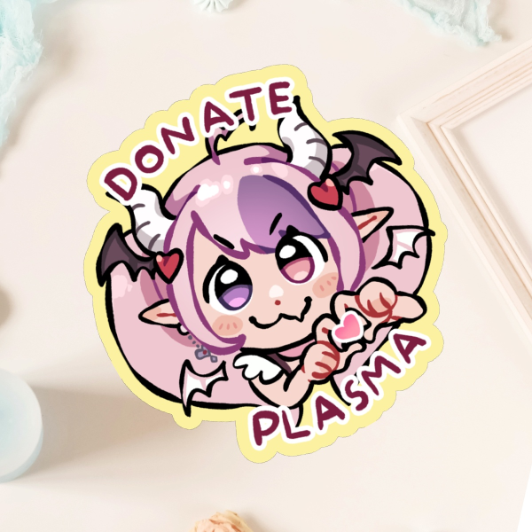 DONATE PLASMA ♡ fan-made Ironmouse die cut sticker