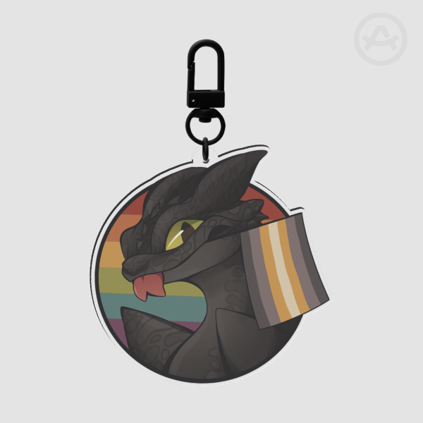 Toothless Demigender Pride Charm