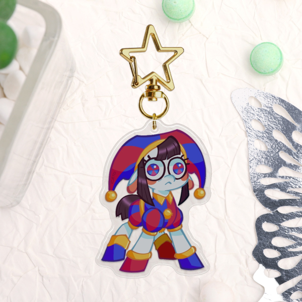 Pony Pomni Epoxy Keychain