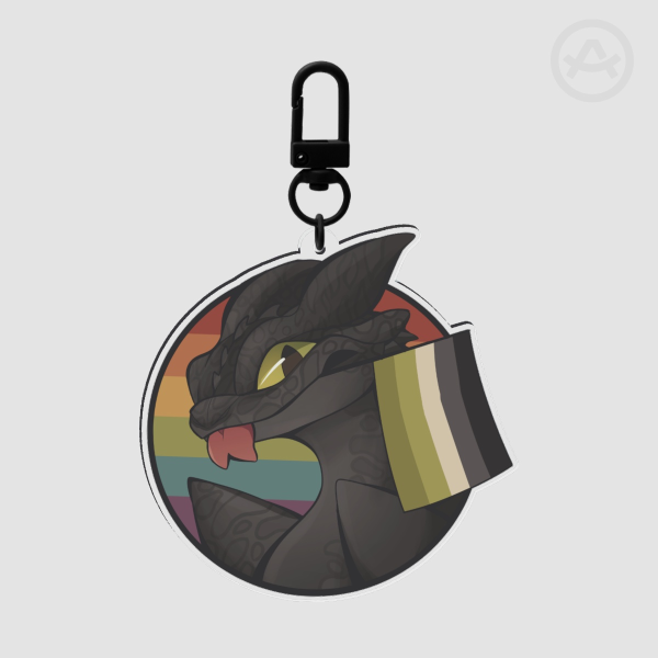 Toothless Aromantic Pride Charm