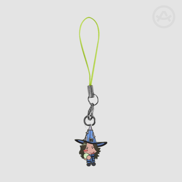 Gay wizard pondering orb phone charm