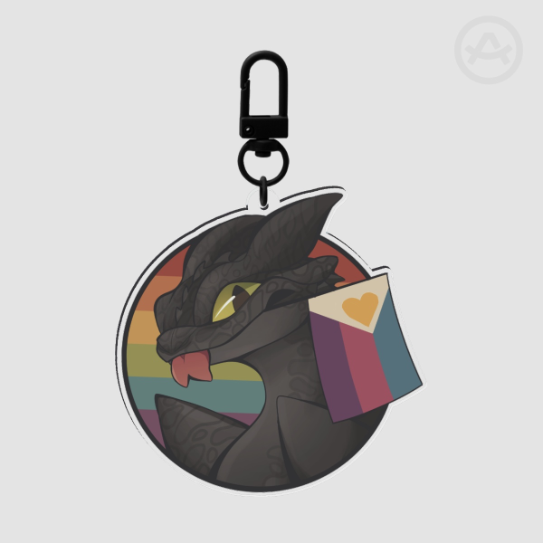 Toothless Polyamory Pride Charm