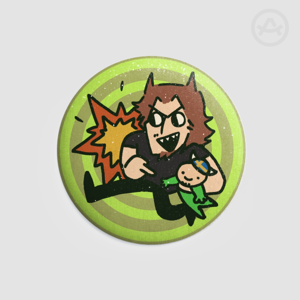 Vargskelethor Joel Button Pin
