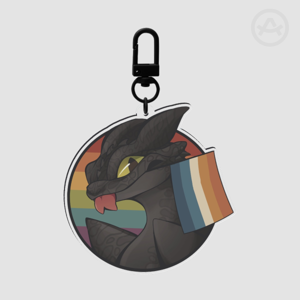 Toothless Aroace Pride Charm
