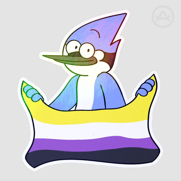 Mordecai Pride Sticker - Nonbinary