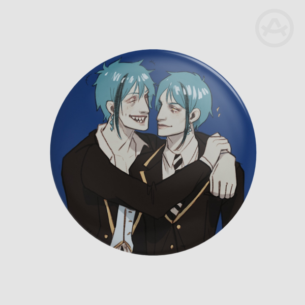 Twisted Wonderland Leech Twins Button Pin