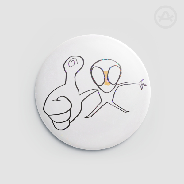 Spider-Egg Thumbs-Up Pin