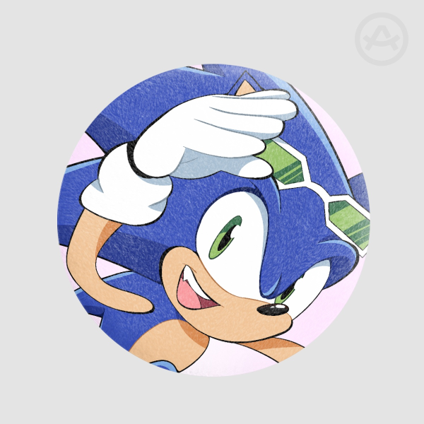 Riders Sonic Plush Badge