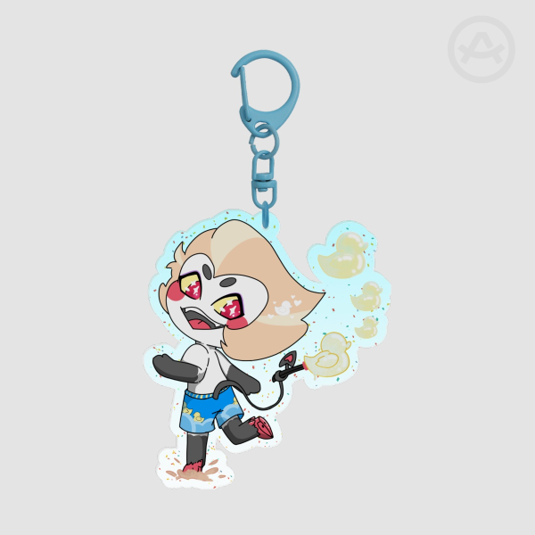 Lucifer Summer Glitter Acrylic Keychain