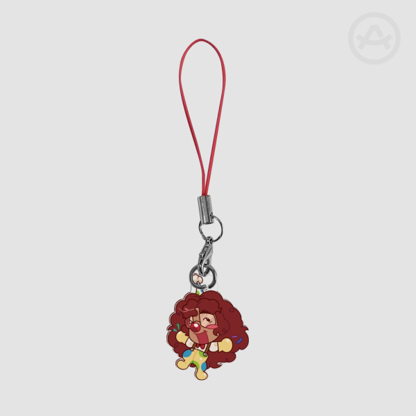 Joyful clown phone charm