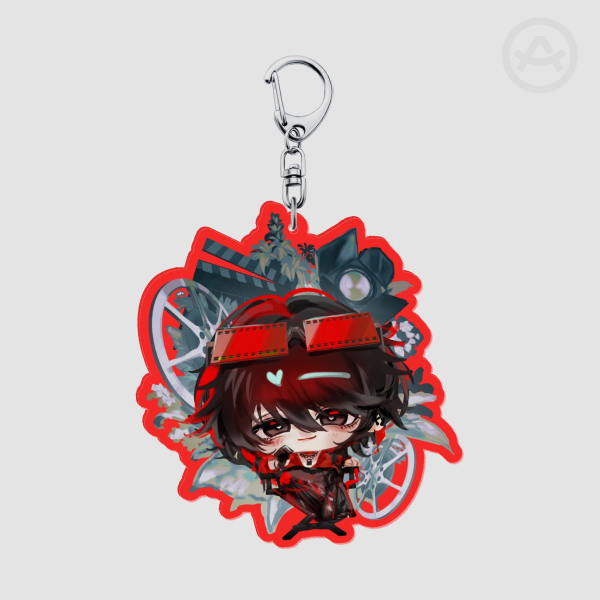 8cm Red Edge Acrylic Keychains - Path To Nowhere - Deren
