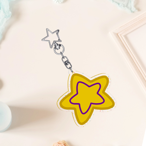 Intersex Star Keychain