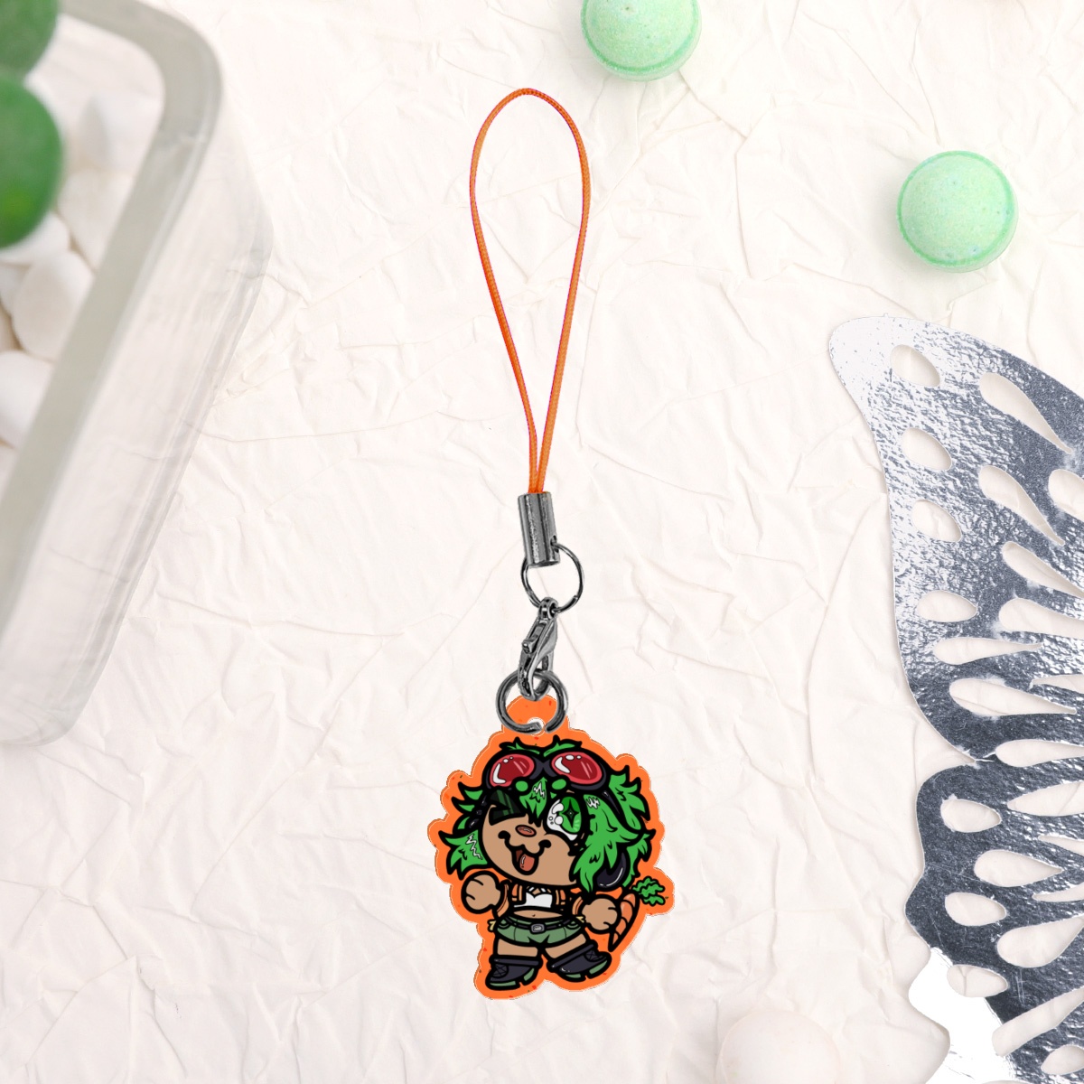 Gumi Little Dude Glitter Acrylic Keychain/Phone Charm