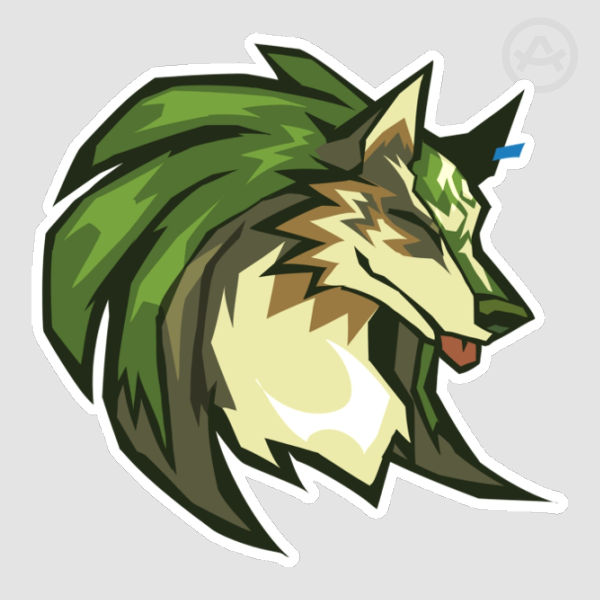 Wolf Link Die Cut Sticker