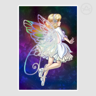 Rainbow wings Hot Foil Stamping Die Cut Stickers