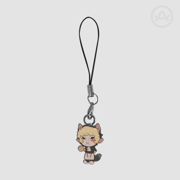 A friendly sheep phone charm