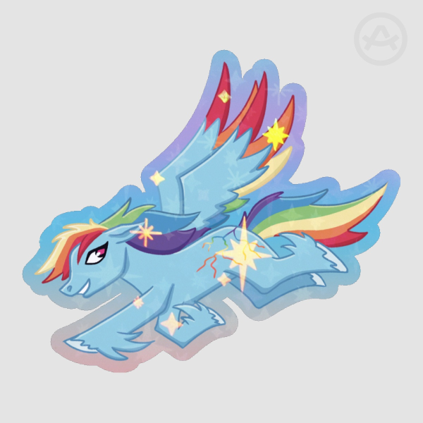Rainbow Dash Holographic Sticker
