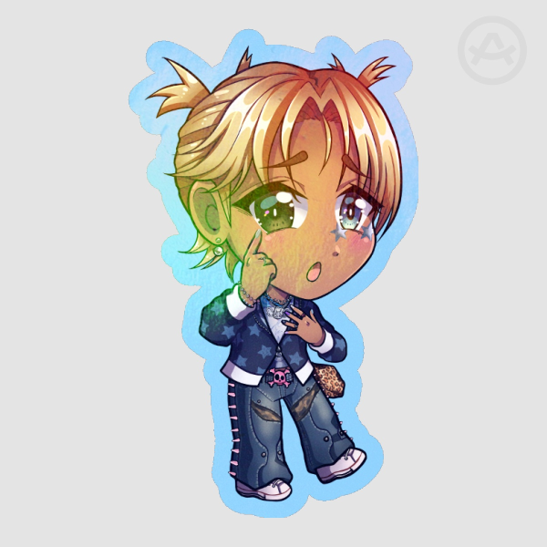 XLOV Hyun Biii:-p Chibi Colored Edge Die Cut Stickers