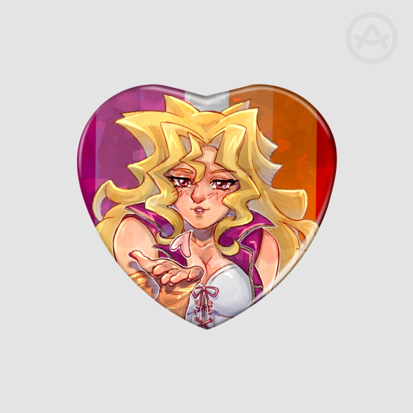 Mai Pride Heart Shape Holo Badge