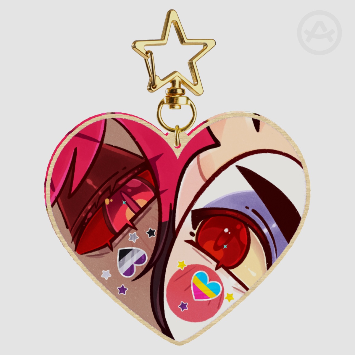 RadioApple Pride || 6cm Wood Keychains
