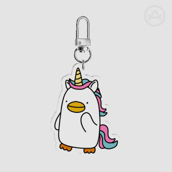 Unicorn Duck Keychain