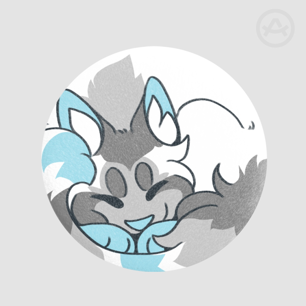 Demiboy Kitty Plush Badge (Purride)
