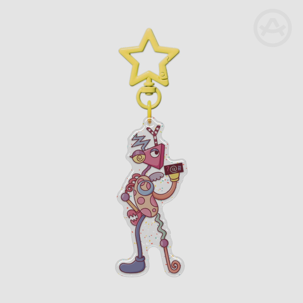 Zooble Glitter Epoxy Keychain