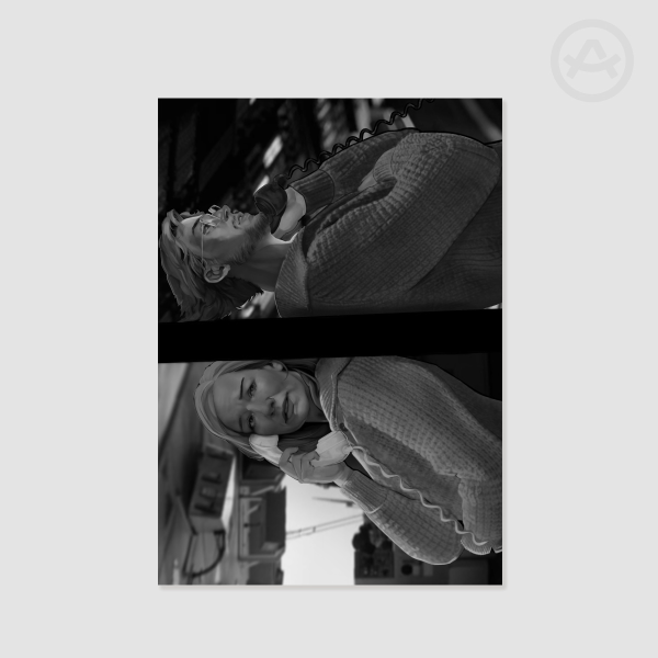 Stratt and Grace, Project Hail Mary, Mini Greyscale Poster