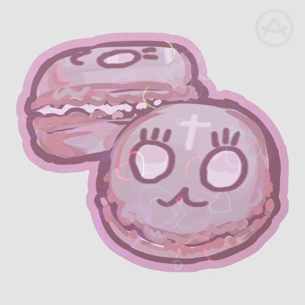 Marshmallow Macaron sticker !!!!