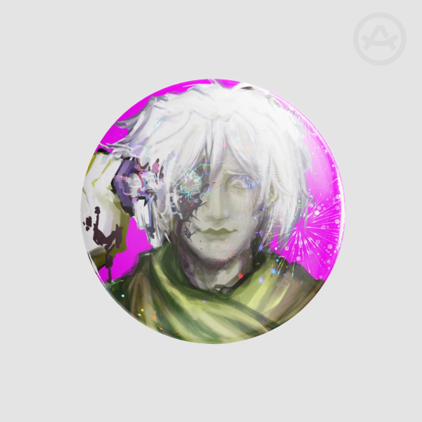 Clear Dramatical Murder round button pin