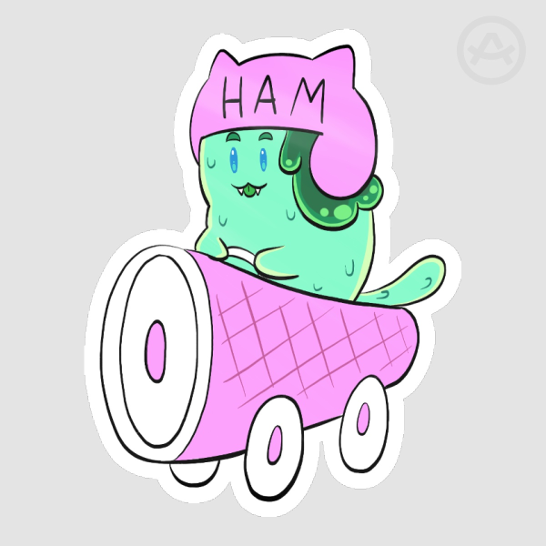 SlimeyJade Ham Car [sticker]
