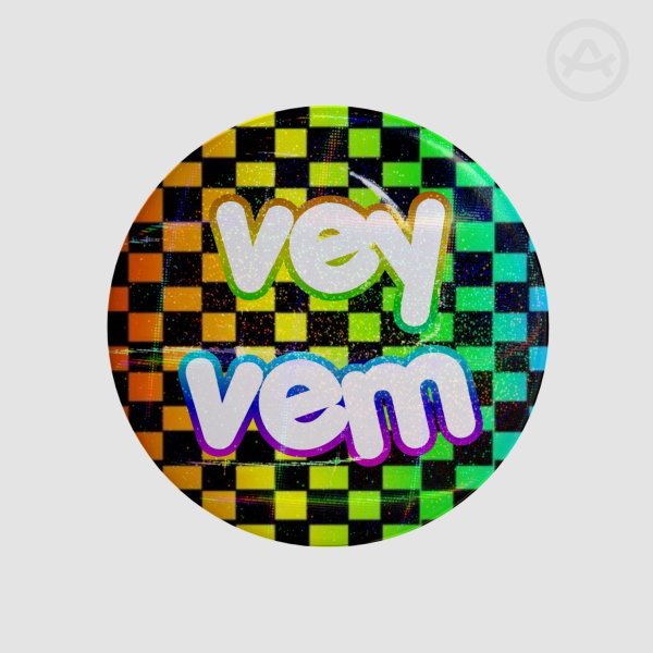 very/vem scene rainbow Round Badges (Button Pins)