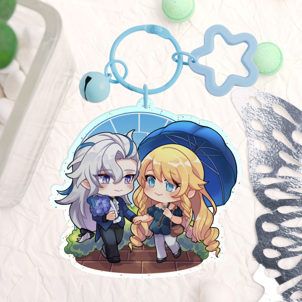 [ GI Fanmerch ] NeuVia Glitter Keychain