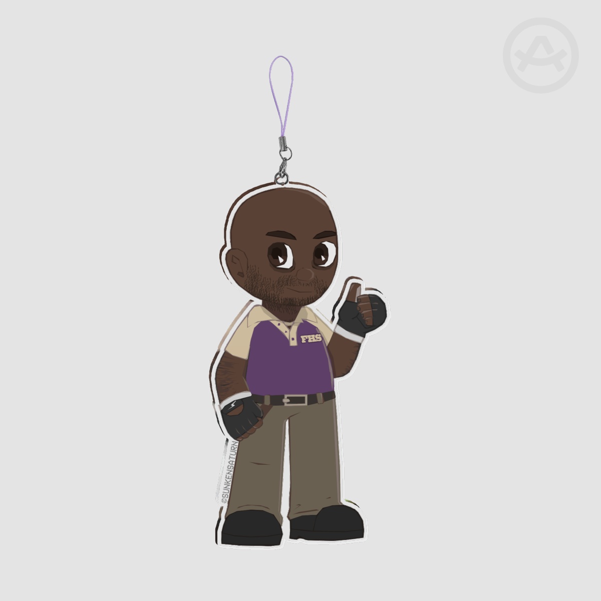 L4D2 Coach Chibi Large Keychain